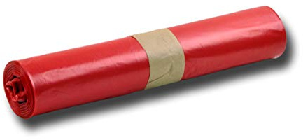 Farbige Müllsäcke120l, LDPE-Abfallbeutel, LDPE-Abfallsäcke, Müllbeutel, Farbe:rot, Größe:25 Stück