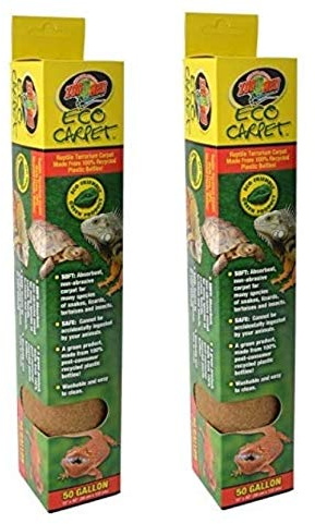 Zoo Med Eco matta reptilmatta – brun 50 gallon (15 tum x 48 tum) – paket med 2