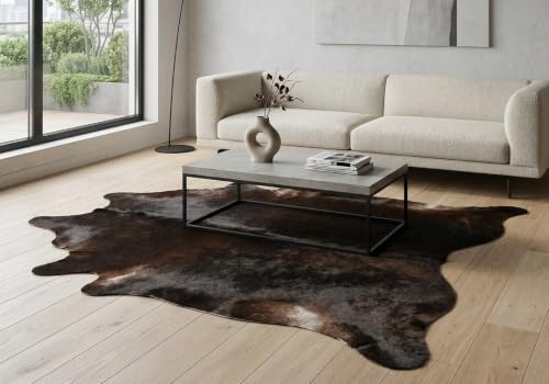 KUHFELL KALBFELL BRAUN ca. 200 x 230 cm ECHTES RINDER FELL TEPPICH