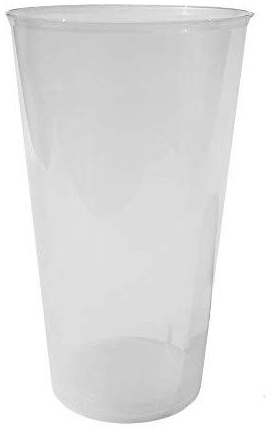 TELEVASO - 525 uds Granel - Vaso Cocktail 480 ml Reutilizable Ligero - Polipropileno (PP) - Color traslúcido - Vaso ecológico Libre de BPA, Ideal para Cerveza, cubatas, Agua