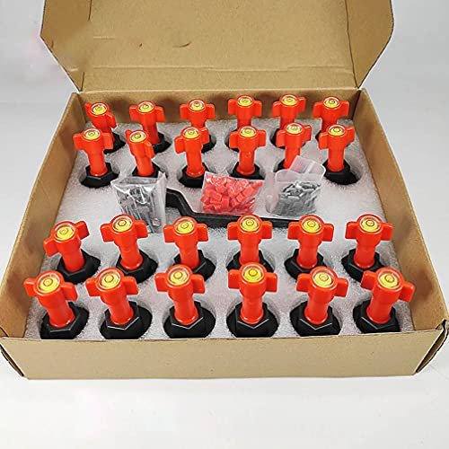 Sistema di livellamento per piastrelle riutilizzabili con piccolo livello 50pcs Sostituire il perno di acciaio di acciaio ricambio e cilindri 24pcs per piastrelle a muro composti livellati