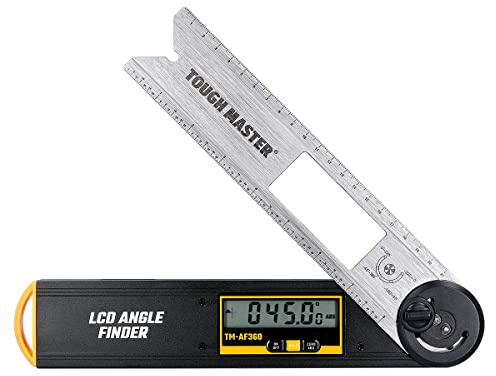 Digital Angle Ruler for Precise Internal and External Angle Measurements, Professional Angle Finder LCD Screen 360 Degree Angle Protractor, Easy Angle Tool For Construction TOUGH MASTER