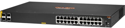 Aruba 6000 28-Port Switch (R8N87A) [24x Gigabit LAN, PoE+, 4X SFP] Schwarz