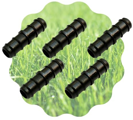 Raccordo Manicotto per Tubi Irrigazione, Giunto Portagomma Nero - Orto Facile (5, 20 mm)