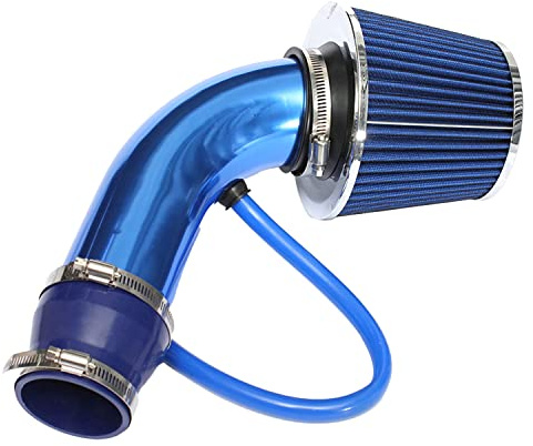 aleawol Filtro dell'aria sportivo universale per auto, filtro di aspirazione dell'aria fredda, 76 mm, 3 pollici, in alluminio, filtro di aspirazione dell'aria fredda, tubo di aspirazione dell'aria