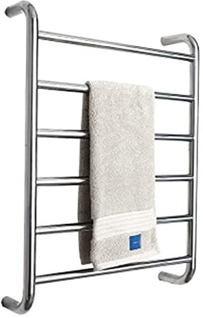6-Bar Electric Heated Towel Drying Rack Constant Temperature Wall Mounted Heated Towel Rail Electric 304 Stainless Steel Towel Warmerbathroom Radiator Plug In Towel Drying Rack (Plug In) (Plug In)