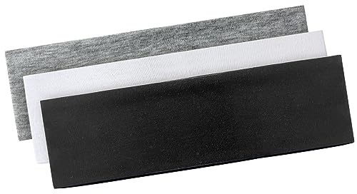 Blooms Fascia Capelli Donna Uomo, Fasce per Capelli Donna Headband Antiscivolo, Fascia Capelli Sport Yoga Esercizio Fitness (Nero Bianco Grigio)