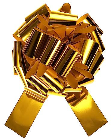 sourcing map 40,6 cm extra riesige Schleife, Metallic, Auto-Geschenkverpackung, Schleifen, Band für Hochzeit, Auto, Körbe, Geschenke, Weihnachten, große Geschenkschleife, goldfarben