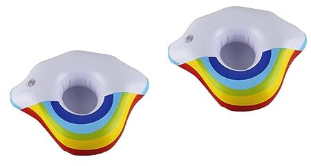 Toyvian 8stücke Aufblasbare Regenbogen Wolken Getränkehalter Lustige Schwimmende Becheruntersetzer Für Pool Strand Und Badevergnügen Wiederverwendbar Für Sommerpartys