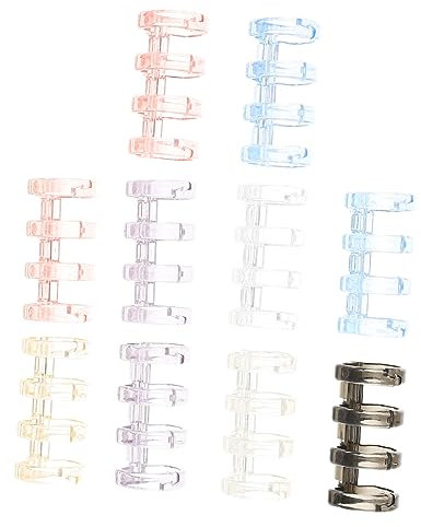 MAGICLULU 2 Sets Binder Clips Für Studenten Schreibwaren Kunststoff Binder Snaps 4-loch Segmentierte Ordner Für Büro Schule Glatt 10 Stück X 2