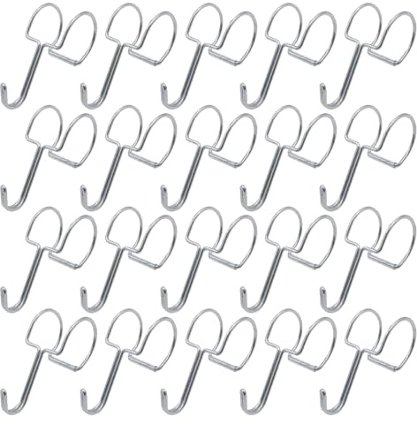 ONEBO 20 Stück S-Haken,304 Edelstahl S-förmiger Haken,Hakenaufhänger,für für Badezimmer, Schlafzimmer, Büro, Küche, Geschäft,bis 10kg Belastbar(19-22mm)