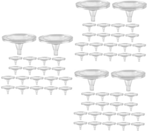 Sosoport 60piezas Soporte De Esferas De Cristal para Fuentes y Acuarios De Base Plástica Resistente para Decoración Natural Hogares y Jardines