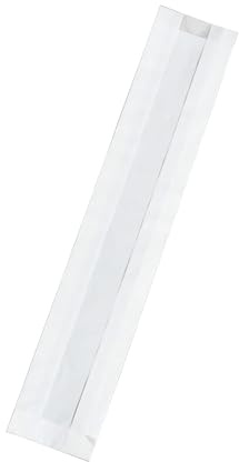 Wizoowip Sacs à Pain étanches Stockage 50pcs Sac de Baguette avec fenêtre Transparente Solution de Pain Maison Emballage en Papier Kraft résistant à l'huile pour la Cuisson Blanc L