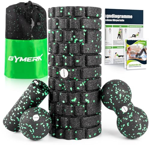 Faszienrolle Set mit Mini Faszienrolle Faszienball und Duoball