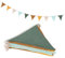 AiQInu Banderines de Fiesta, banderines Tela, Decoración para Habitación de Niños y Niñas Guirnaldas de Tela de Algodón Lavable, Cuna Triángulo Colorido Bandera Decoración