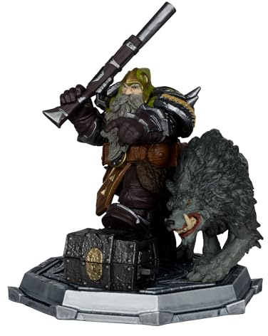 McFarlane Toys - World of Warcraft Dwarf Hunter: Beast Master & Marksman 1:12 Scale Posed Figure