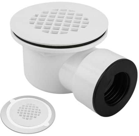 Low-Profile-P-Siphon für Duschablauf, PVC-Quadrat-Duschablauf,Duschabflüsse Abflusssiebe - Badezimmerzubehör für Waschbecken und Badewanne mit guter Abdichtung