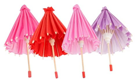 LIFKOME 4pièces Lot de Mini Parapluies Papier Ornements Suspendus Colorés pour Décoration Photo Et Maternelle