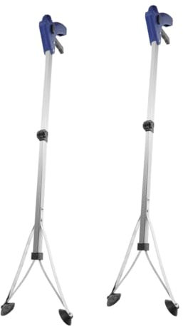 Happyyami 2 Piezas Abrazadera De Basura Plegable De Aleación De Aluminio De Recogedor De Basura Herramienta Jardines y Hogares