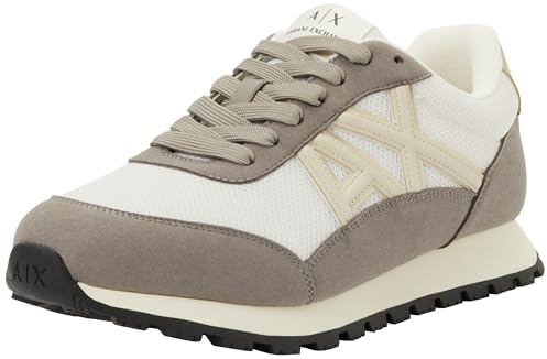 Armani Exchange Zapatillas Deportivas para Mujer Essential, Drop, con Detalles de microante, Brown Bass Off, 36 EU