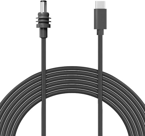 Easymaidi mini Cable de alimentación USB C a CC, 32.8FT/10M, PD100 W, entrada USB tipo C a CC, cable de enchufe de barril para Mini cable impermeable de repuesto