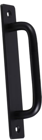 jojofuny Barn Door Handle Sliding Door Handle 180mm Matte Black Iron Patio and Balcony Sliding Hardware
