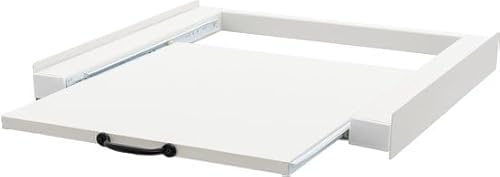Muntel® Zwischeneinbaurahmen, Zwischenstück Waschmaschine, Stapelkit Waschmaschine Trockner, Universell, Zwart, Waschmaschinen-Untergestell, Zwischenbaurahmen Trockner Waschmaschine, 60 x 60cm (Weiß)