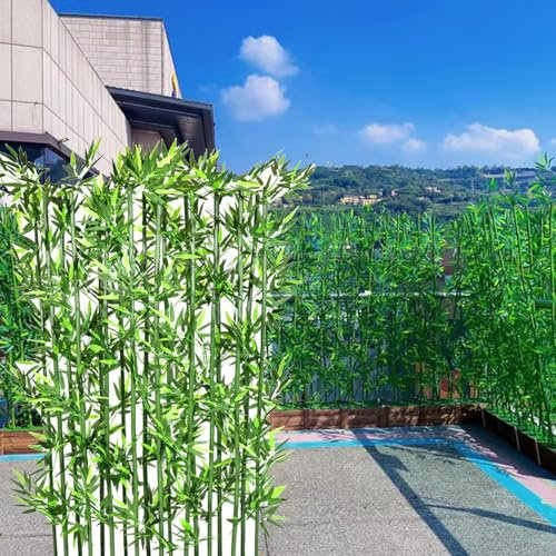 CUXAHO Plante Artificielle Bambou pour Brise Vue Balcon,Brise-Vue pour Balcon pour Exterieur Jardin Terrasse 20pcs(100cm/3.3ft)