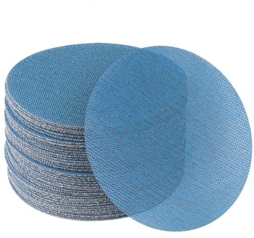 40 Pièces Disques Abrasifs 125mm Grain 100 Papier à Poncer en Filet Céramique, Fixation Autoagrippante Disque à Poncer Papier de Verre pour Ponceuse Orbitale, Ponçage Sans Poussière Bois Métal Mur