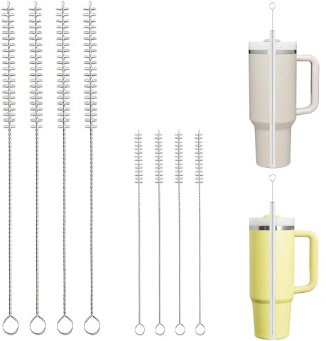 CIDYAUST 8 & 12 Inch 8 Pack Straw Cleaner Brush for Baby Bottles | Made of 304 Stainless Steel Wire, Suitable for 20oz Stanley Mugs, Baby Bottles, Sippy Cups and Hummingbird Feeders