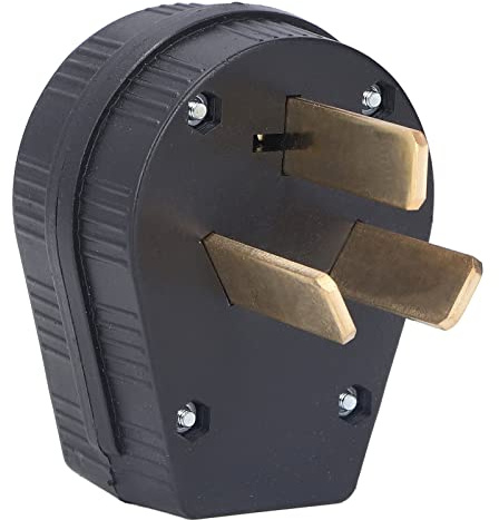 Cocoarm 3-poliger Industrieller Gerader Stecker, PA66-Messingkontakte, Stecker, 50 A, 125 V, 250 V, NEMA 10–50P, Gerader für Herd, Trockner, Generator, Industrieausrüstung