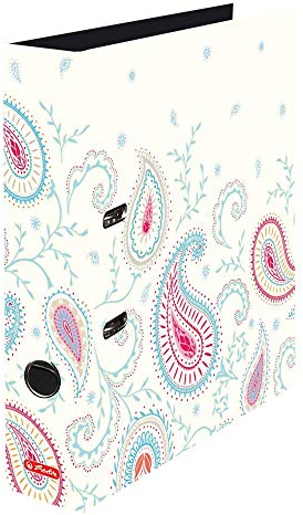 herlitz Ordner maX.file A4, 8 cm Rückenbreite, Motiv Paisley White