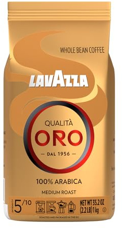 Lavazza QualitÃ Oro Whole Bean Blend, Medium Roast, 2.2 Pound (Pack of 1) ,100% Arabica, Central America & African highland origins, Fruity & Aromatic