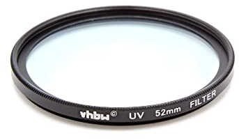 vhbw filtro UV universale per obiettivi di fotocamere con attacco da 52mm - Filtro protettivo, nero