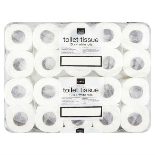 Chef's Essentials Toilet Tissue 10 x 4 White Rolls