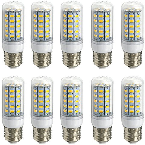 Aoxdi 10 Stück E27 LED Lampe 7W Leuchtmittel, Warmweiß, LED Leuchtmittel | 48 SMD 5730 LED Birne Energiesparlampe, AC220-240V