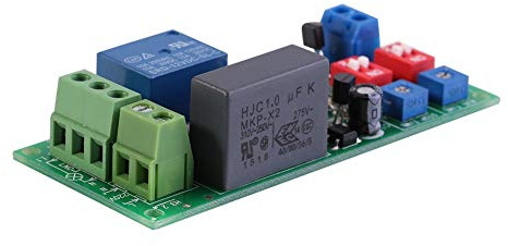 1 módulo de temporizador de ciclo infinito AC100V-250V, Relé de temporización ON/OFF, módulo de conmutación de tiempo ajustable módulo de relé de temporizador