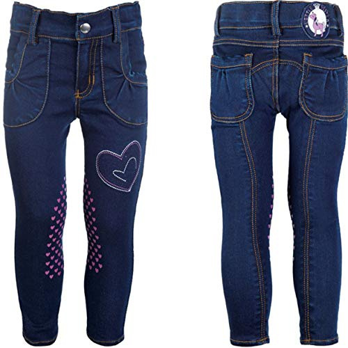 HKM Erwachsene Reithose-Bellamonte Horses-Silikon-Kniebesatz6100 jeansblau110 Hose, 6100 Jeansblau, 110