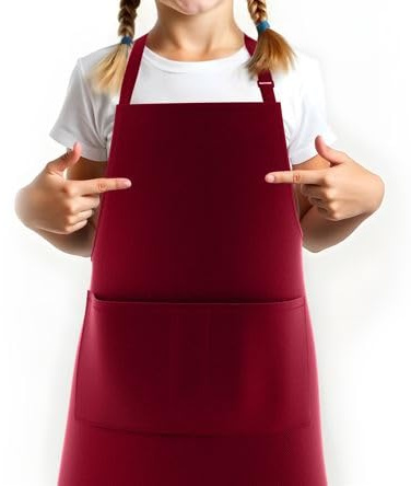 LEFUNDA® Cooking Apron Waterproof Apron with 3 Pockets Adjustable BBQ Apron with Long Straps Kitchen Apron for Men Women Kitchen Restaurant Café