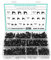 Fippy 600 Stücke Nagelschellen Kabelschellen 4mm 5mm 6mm 7mm 8mm 10mm 12mm Schwarz Weiß Kabel Nagel Befestigung Nagel für Netzwerkkabel mit Tragbarer Box,Schwarz
