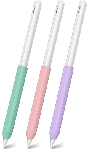 NIUTRENDZ 3 Stück Apple Pencil 2. Generation und Apple Pencil Pro Schutzhülle Silikon【Magnetisches Aufladen & Double Tap】 Zubehör Kompatibel mit Apple Pencil Pro und 2. Generation.