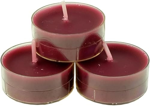 nk Candles 20 dänische Teelichter farbig durchgefärbt ohne Duft (bordeaux)