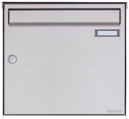 Briefkasten Manufaktur® Aufputz Briefkastenanlage Design Basic 382A (Edelstahl, 240er Korn geschliffen, 1 Briefkasten)