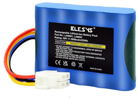 BLESYS Batterie pour Robot Tondeuse Landxcape LX790i LX790 LX792 LX795 LX796 LX797 LX991 Ferrex 800 m2 2021, Batterie de Rechange pour Tondeuse Automatique LA0001 LA0002 WA3230 WA3231 [20V, 2600mAh]