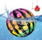 mizikuu Palla da Piscina Anguria, 9 Pollici Palla Gonfiabile dell'Acqua con Adattatore Tubo Anguria Palla Piscina Acqua Gioco Fit Interattiva Beach Ball Palla Gonfiabile di Anguria per Bambini Adulti