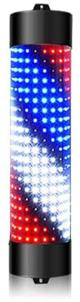Luz De Poste De Barberos Led Al Aire Libre Poste De Peluquería Al Aire Libre Luz Giratoria Peluquería Peluquería Letrero De Peluquería Montaje En Pared Rayas Iluminadas Giratorio Iluminador Salón Ti