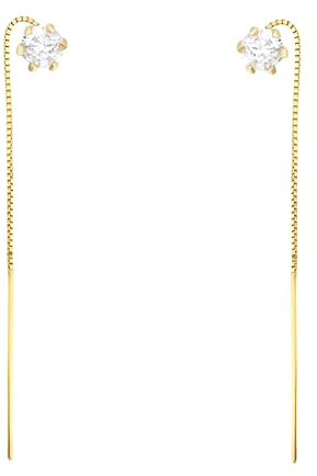 SOFIA MILANI - Damen Ohrringe 925 Silber - vergoldet/golden & mit Zirkonia Steinen - Stab Durchzieher - E2558