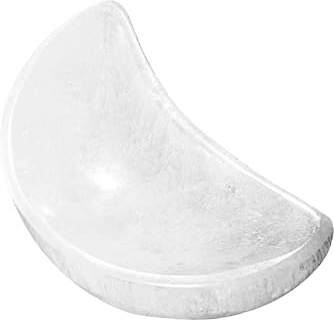NKlaus Cuenco de selenita en forma de luna creciente para piedras curativas, 11 cm, 1 unidad | Tallado a mano, 11 x 5,5 x 3 cm y aprox. 290 g, también para joyas y reiki