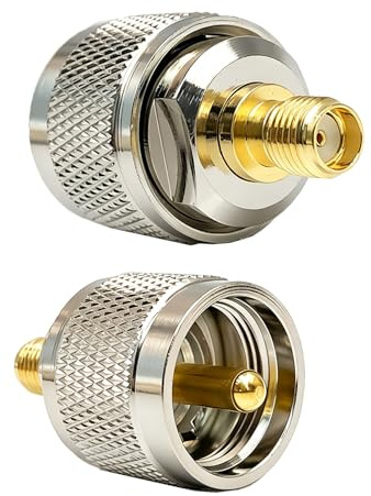SPTSSWET Adaptateur SMA Femelle vers UHF PL259 Mâle Connecteur Coaxial Faible Perte pour CB Radios Wi-FI Antenne GPS 2 Pièces