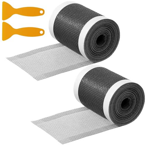 Tarocat 2 Stück Aufkleber Haarsieb Duschrinne, Einweg Abfluss Haarfänger, Duschabfluss Mesh Aufkleber (100mm x 5m)